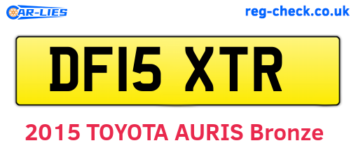 DF15XTR are the vehicle registration plates.
