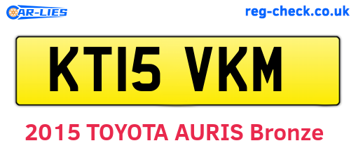 KT15VKM are the vehicle registration plates.