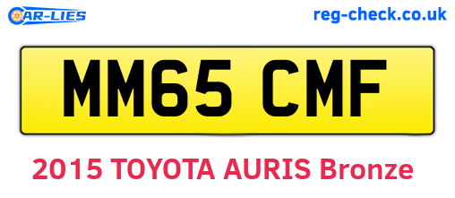 MM65CMF are the vehicle registration plates.