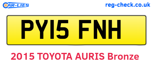 PY15FNH are the vehicle registration plates.