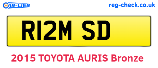 R12MSD are the vehicle registration plates.