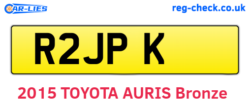 R2JPK are the vehicle registration plates.