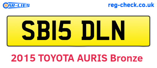 SB15DLN are the vehicle registration plates.