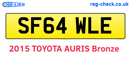 SF64WLE are the vehicle registration plates.