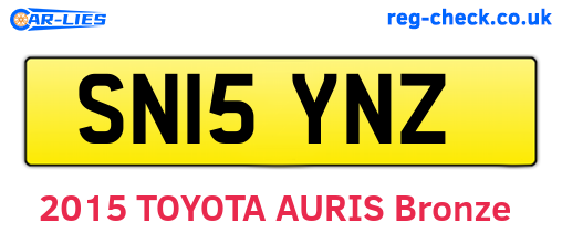 SN15YNZ are the vehicle registration plates.