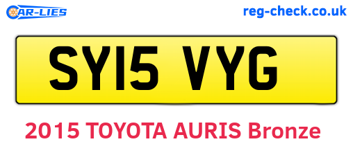 SY15VYG are the vehicle registration plates.