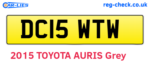 DC15WTW are the vehicle registration plates.