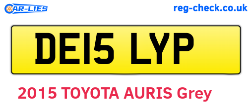 DE15LYP are the vehicle registration plates.