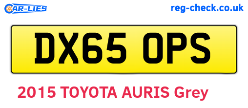 DX65OPS are the vehicle registration plates.