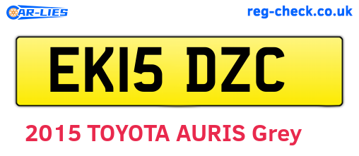 EK15DZC are the vehicle registration plates.