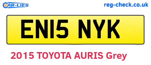 EN15NYK are the vehicle registration plates.