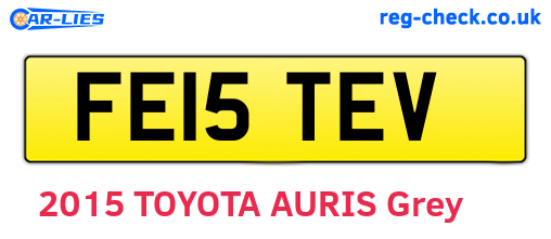 FE15TEV are the vehicle registration plates.