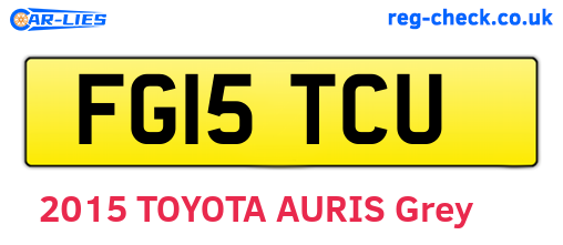 FG15TCU are the vehicle registration plates.