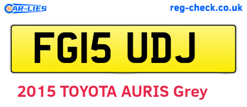 FG15UDJ are the vehicle registration plates.
