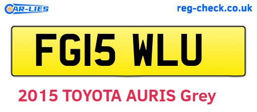 FG15WLU are the vehicle registration plates.