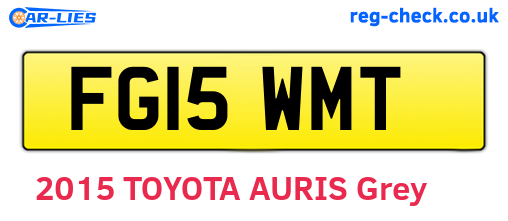 FG15WMT are the vehicle registration plates.