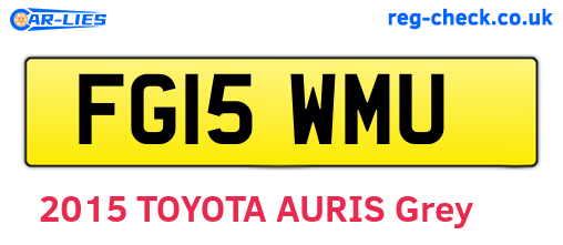 FG15WMU are the vehicle registration plates.