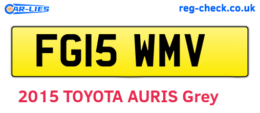 FG15WMV are the vehicle registration plates.
