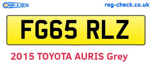 FG65RLZ are the vehicle registration plates.