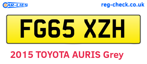 FG65XZH are the vehicle registration plates.