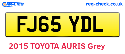 FJ65YDL are the vehicle registration plates.