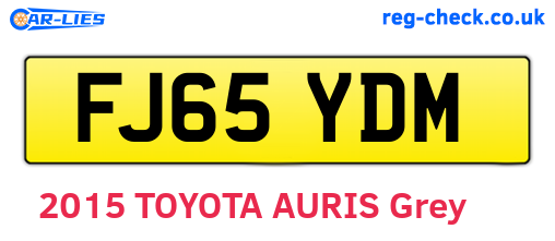 FJ65YDM are the vehicle registration plates.