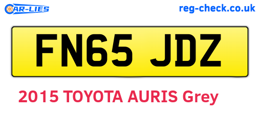 FN65JDZ are the vehicle registration plates.