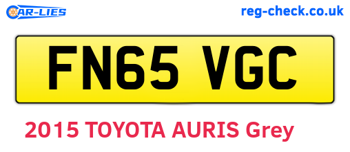 FN65VGC are the vehicle registration plates.