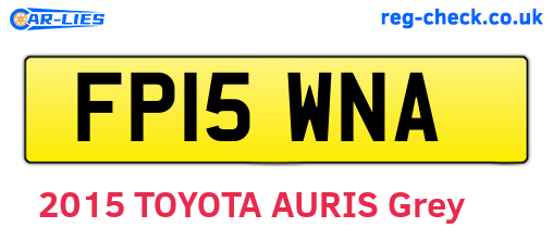 FP15WNA are the vehicle registration plates.