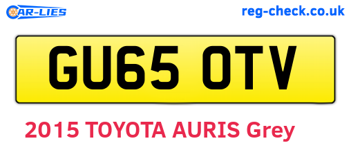 GU65OTV are the vehicle registration plates.