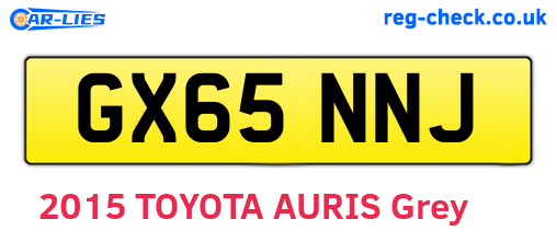 GX65NNJ are the vehicle registration plates.