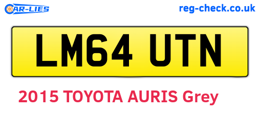 LM64UTN are the vehicle registration plates.