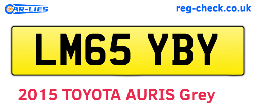 LM65YBY are the vehicle registration plates.