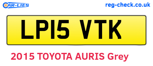 LP15VTK are the vehicle registration plates.