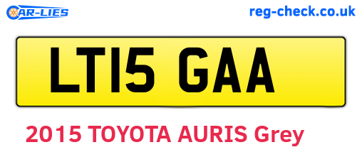 LT15GAA are the vehicle registration plates.
