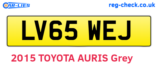 LV65WEJ are the vehicle registration plates.
