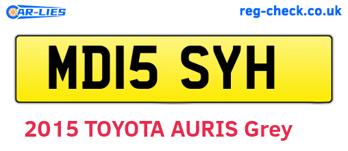 MD15SYH are the vehicle registration plates.
