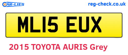 ML15EUX are the vehicle registration plates.
