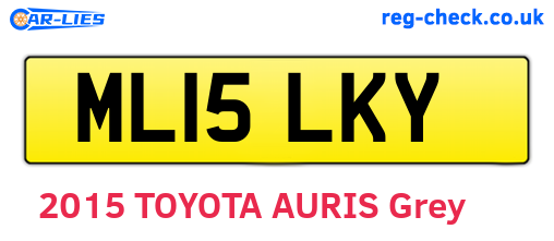 ML15LKY are the vehicle registration plates.