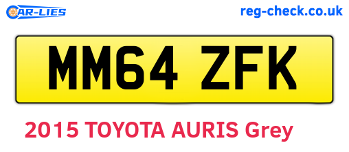 MM64ZFK are the vehicle registration plates.