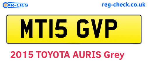 MT15GVP are the vehicle registration plates.
