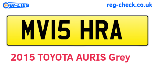 MV15HRA are the vehicle registration plates.