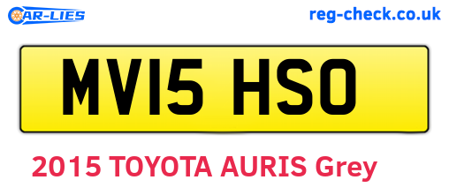 MV15HSO are the vehicle registration plates.