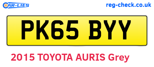 PK65BYY are the vehicle registration plates.