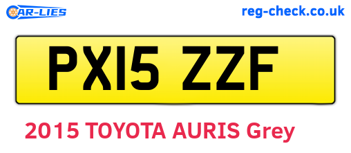 PX15ZZF are the vehicle registration plates.