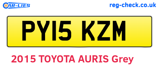 PY15KZM are the vehicle registration plates.