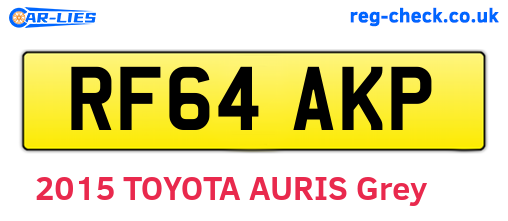 RF64AKP are the vehicle registration plates.