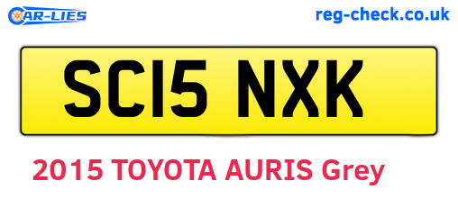 SC15NXK are the vehicle registration plates.