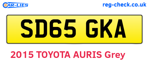 SD65GKA are the vehicle registration plates.