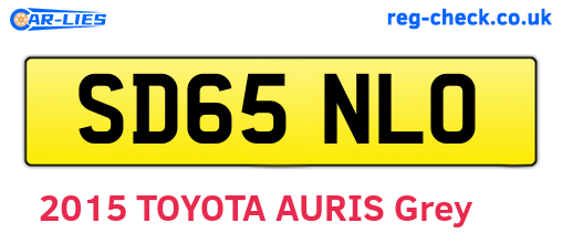 SD65NLO are the vehicle registration plates.